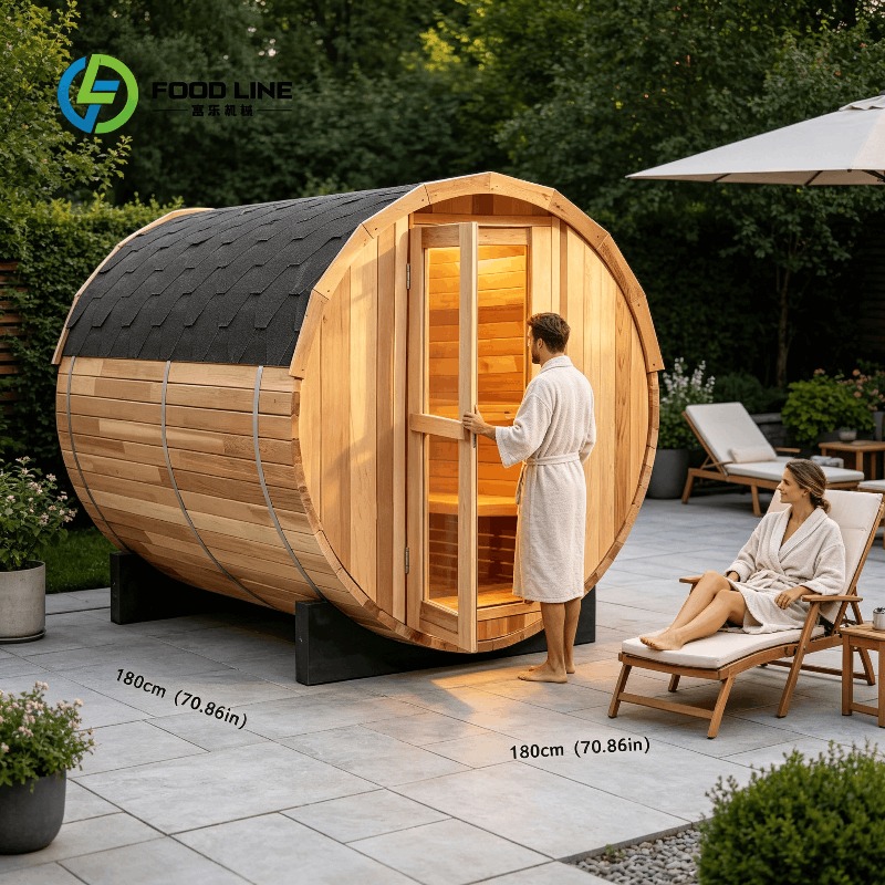 Spa Wellness Design - Ruang Sauna Kering Luar Ruangan Kustom
