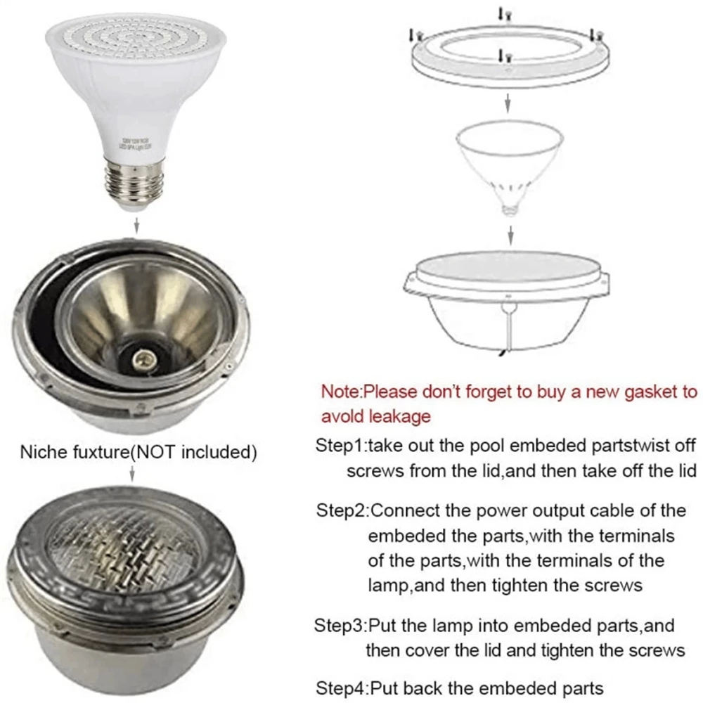 Lampu Kolam Renang LED RGB E27 - Xy Spa & Wellness Photos ulasan dan harga